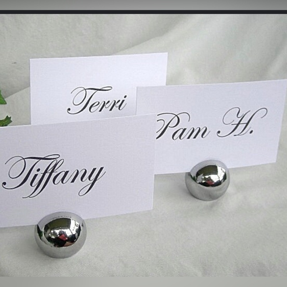 Place Card Holders Set of 12 Silver Card Holders from Michaels